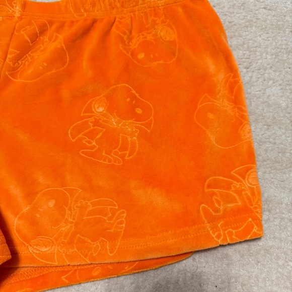 Peanuts Snoopy Munki Munki Halloween Lounge Shorts Orange Velour Women's Large - Picture 2 of 6